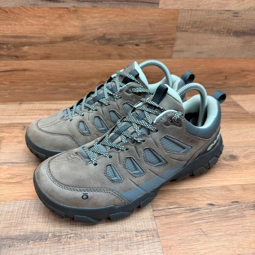 Oboz Sawtooth X Low Hiking Shoes Women's Size 8 Drizzle Gray Nubuck
